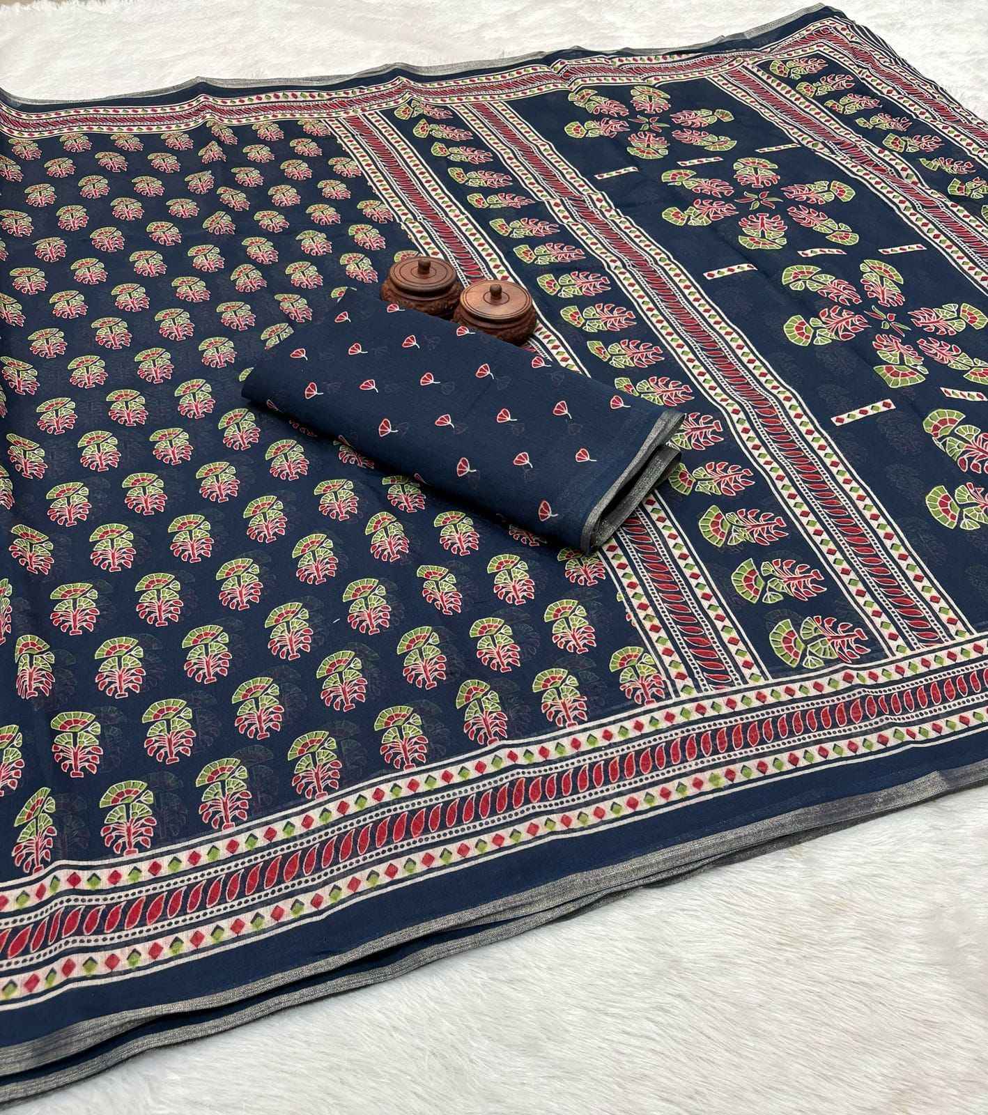 SOFT SPUN COTTON SLUB ZARI WEAVING SAREE AT WHOLESALE PRICE
