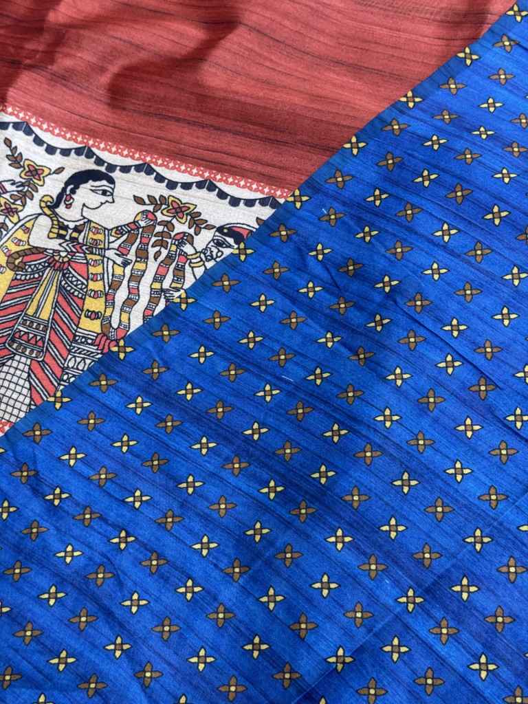 SOFT TUSSAR SILK TRADITIONAL KALAMKARI PRINTED SAREE AT WHOLESALE PRICE