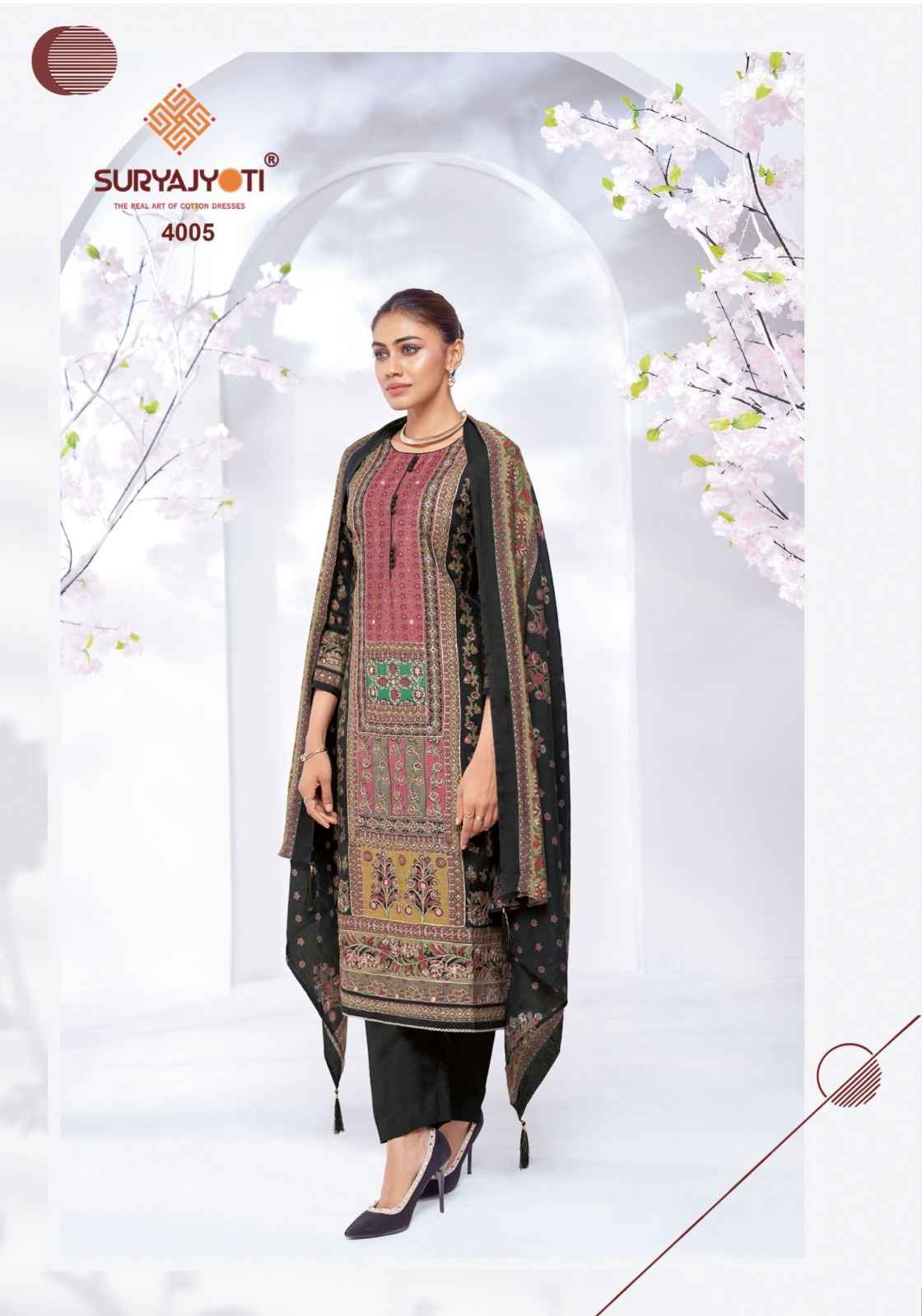 SURYAJYOTI KANCHAN VOL-04 PURE MODAL DISCHARGE PRINTED DRESS MATERIAL AT WHOLESALE PRICE