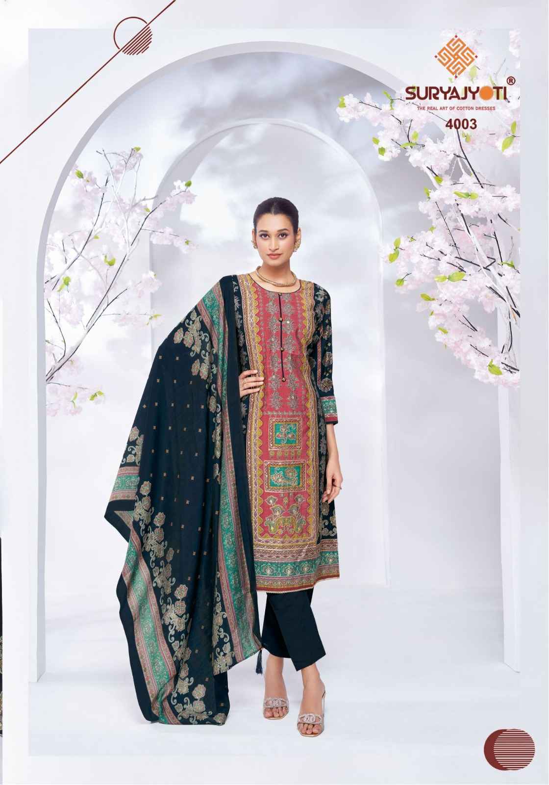 SURYAJYOTI KANCHAN VOL-04 PURE MODAL DISCHARGE PRINTED DRESS MATERIAL AT WHOLESALE PRICE