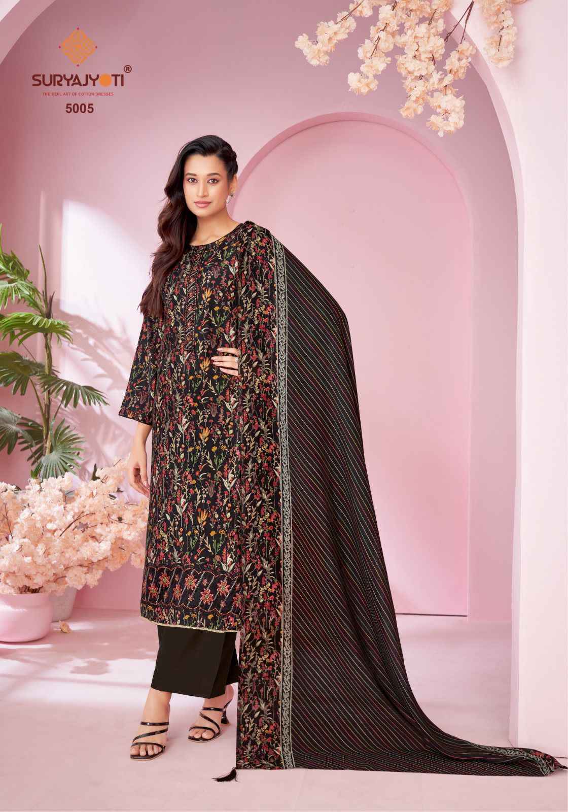 SURYAJYOTI KANIKA VOL-05 PURE MODAL DISCHARGE PRINT DRESS MATERIAL AT WHOLESALE PRICE