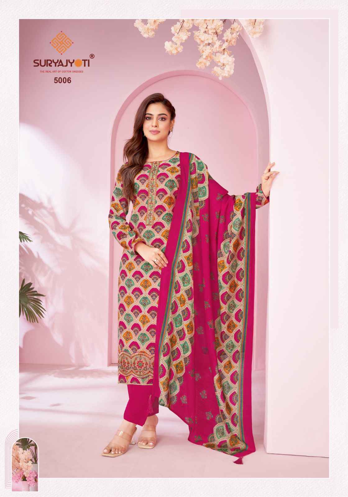SURYAJYOTI KANIKA VOL-05 PURE MODAL DISCHARGE PRINT DRESS MATERIAL AT WHOLESALE PRICE