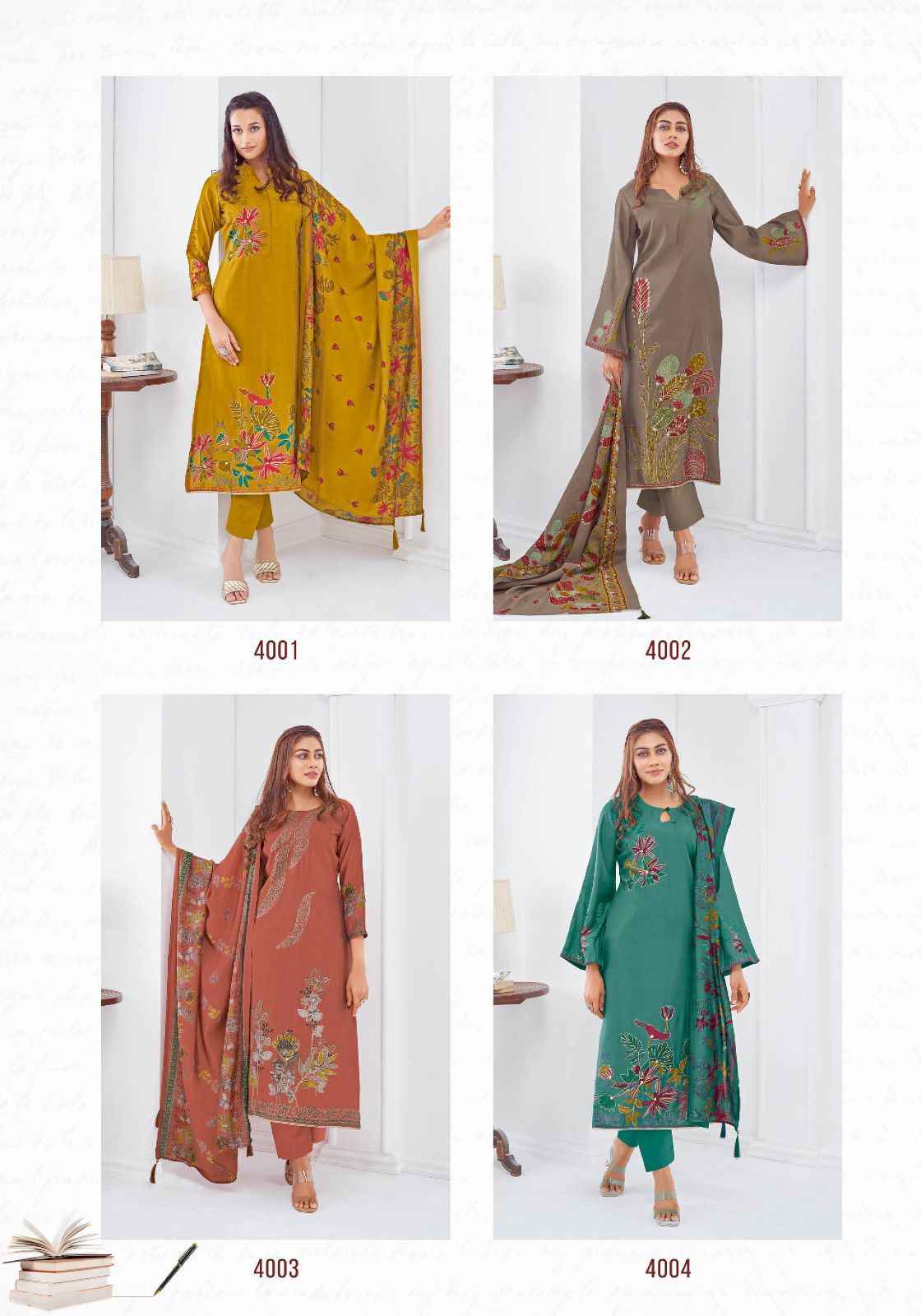 SURYAJYOTI PRABHA VOL-04 PURE MODAL DISCHARGE PRINTED DRESS MATERIAL AT WHOLESALE PRICE