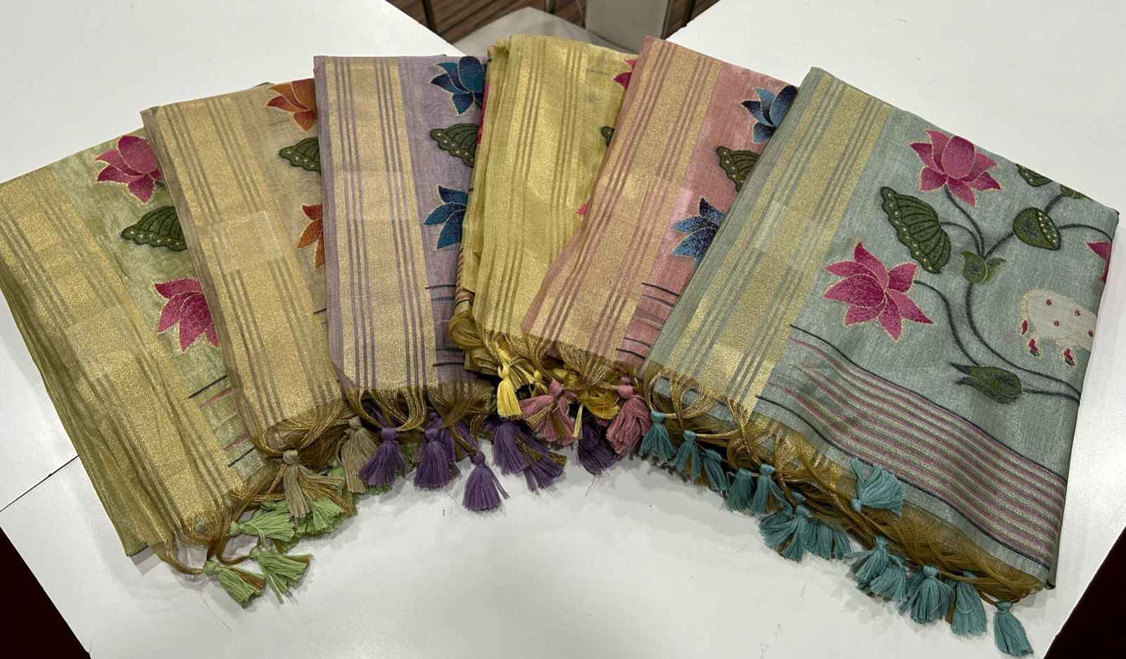 TISSUE SILK PICHWAI TYPE WEAVING SAREE AT WHOLESALE PRICE