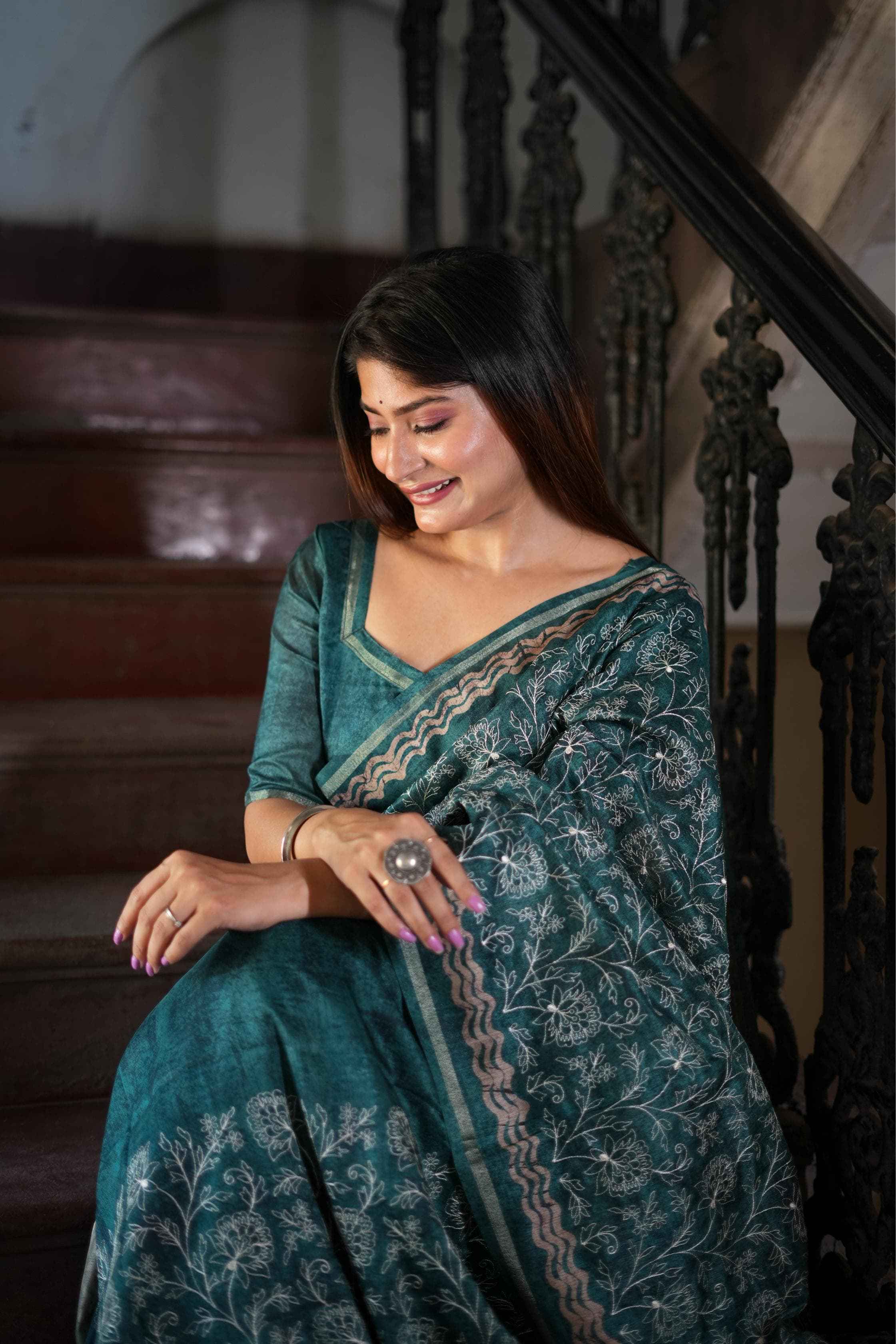 TUSSAR SILK BATIK PRINTED PALLU SAREE AT WHOLESALE PRICE