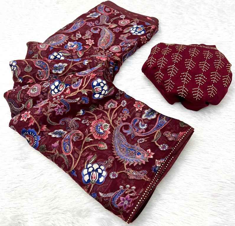 VICTRA SILK BRASOO PRINTED SAREE AT WHOLESALE PRICE
