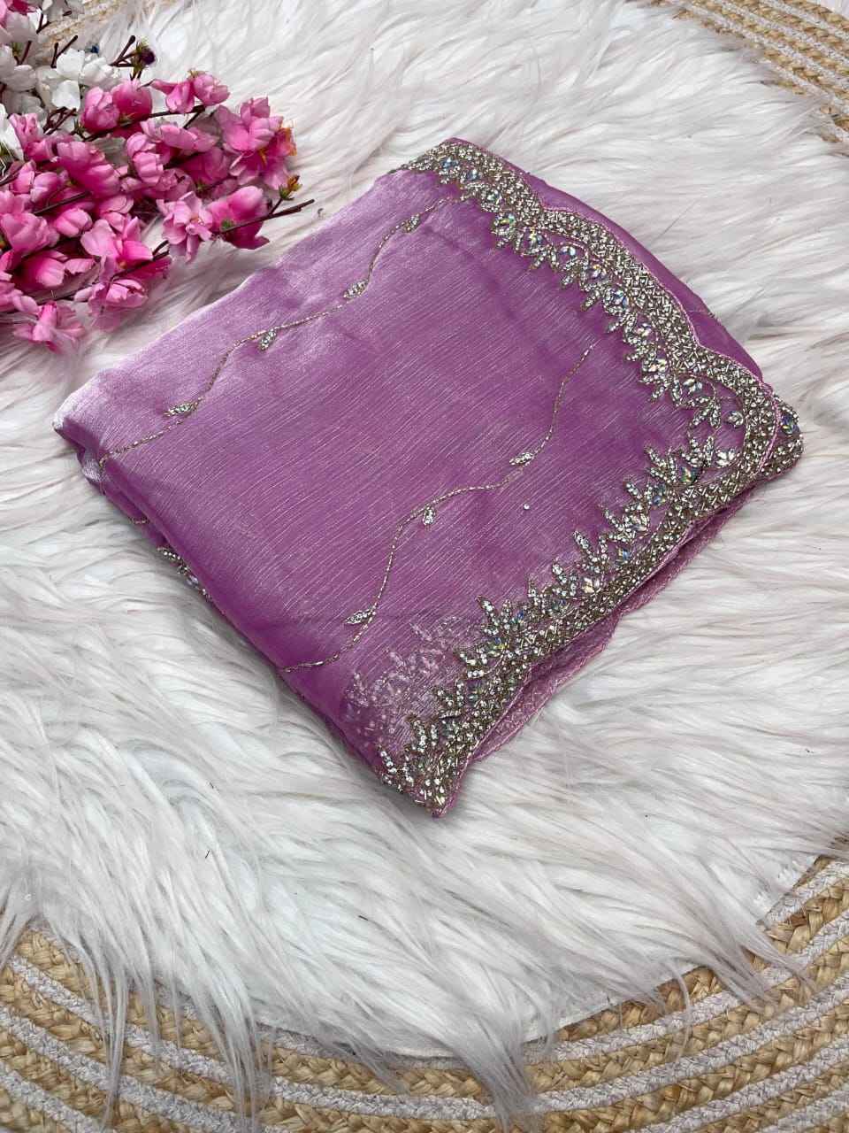 ZIMMY CHOO KHATLI CUT DANA HANDWORK SAREE AT WHOLESALE PRICE