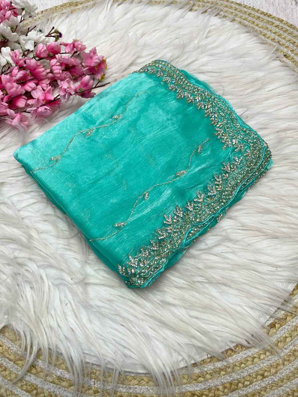 ZIMMY CHOO KHATLI CUT DANA HANDWORK SAREE AT WHOLESALE PRICE