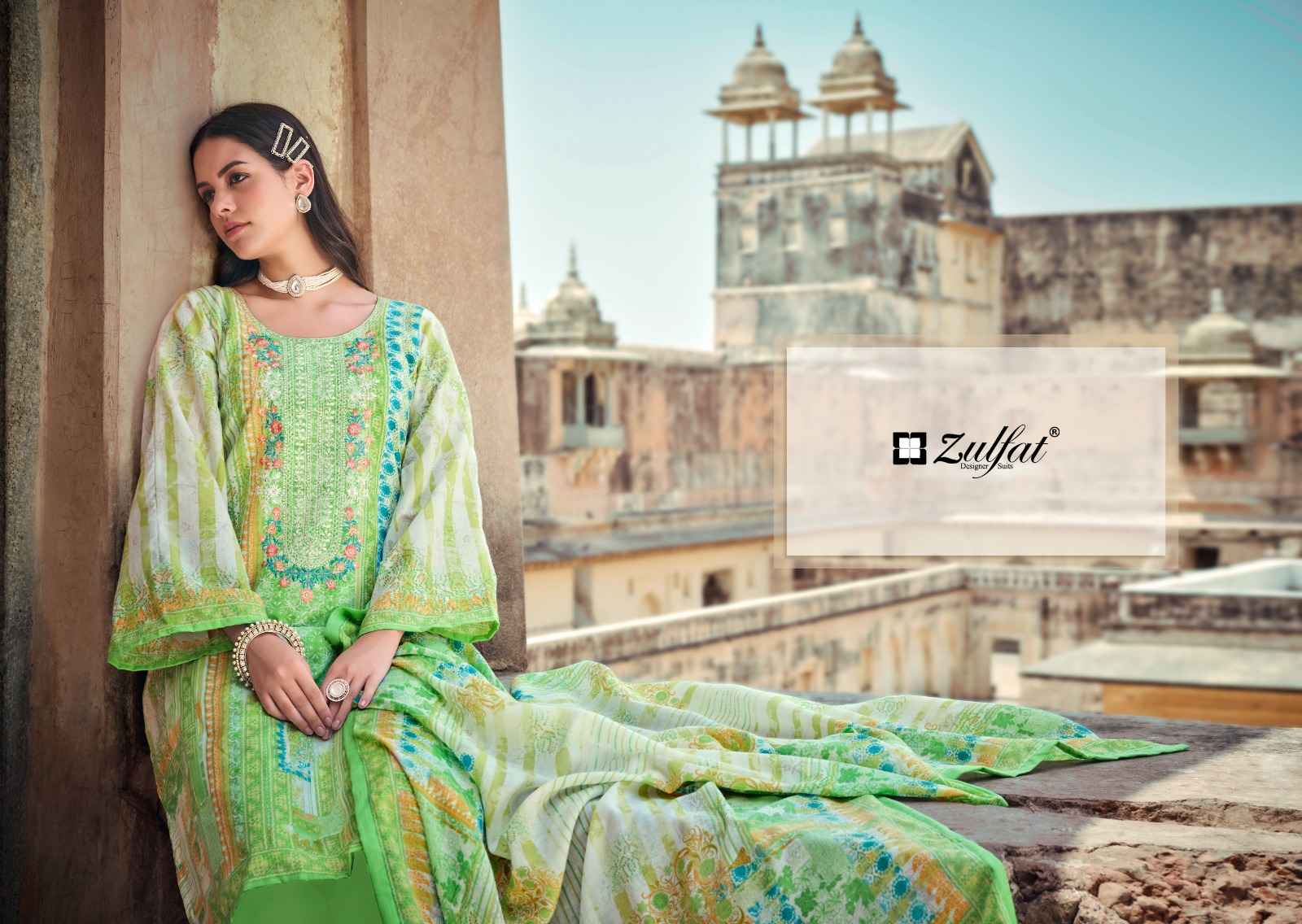 ZULFAT GULNAAZ VOL 5 PURE COTTON EMBROIDERY DRESS MATERIAL AT WHOLESALE PRICE