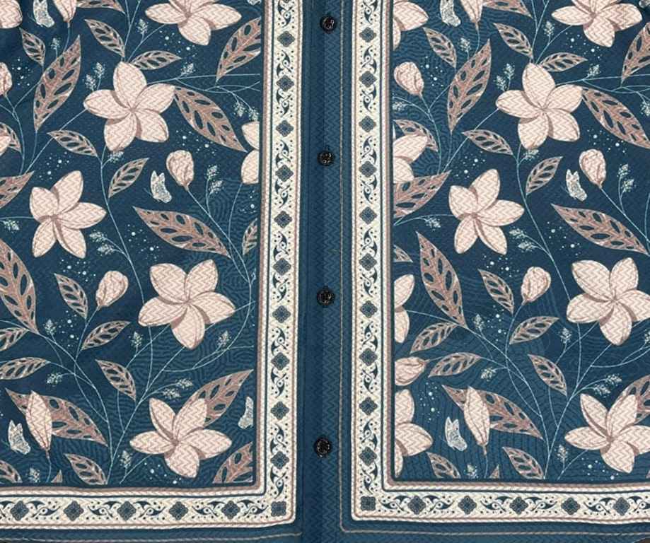 NITTING HLAF SLEEVE OMNRE PRINT KOREAN MENS SHIRT AT WHOLESALE PRICE