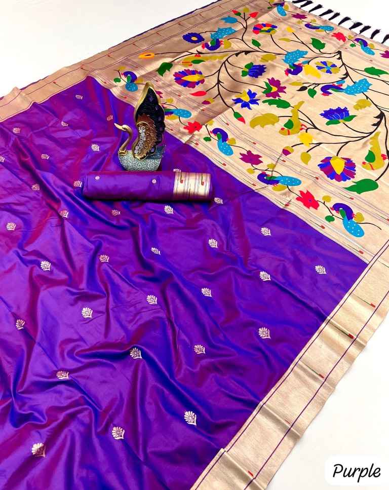 PETHANI SILK WITH GOLDEN ZARI & MEENAKARI THREADS SAREE WHOLESALE PRICE ...
