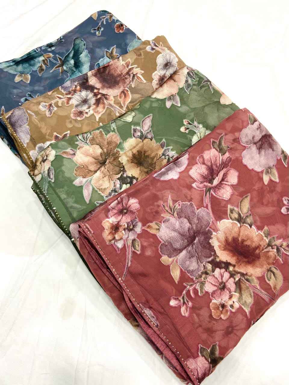 PURE BRASOO PRINTED WITH DIAMOND LACE BORDER SAREE AT WHOLESALE PRICE