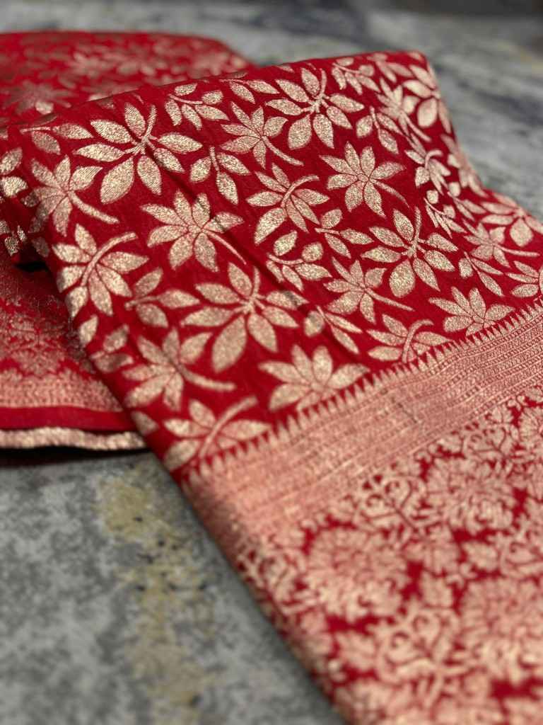 PURE CREPE KHADI SILK RICH JARI WOVEN  WITH POM-POM LATKAN SAREE AT WHOLESALE PRICE