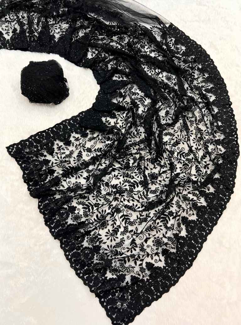 SOFT BUTTERFLY NET HAVEY THREAD WORK AND DIAMOND WORK SAREE AT WHOLESALE PRICE