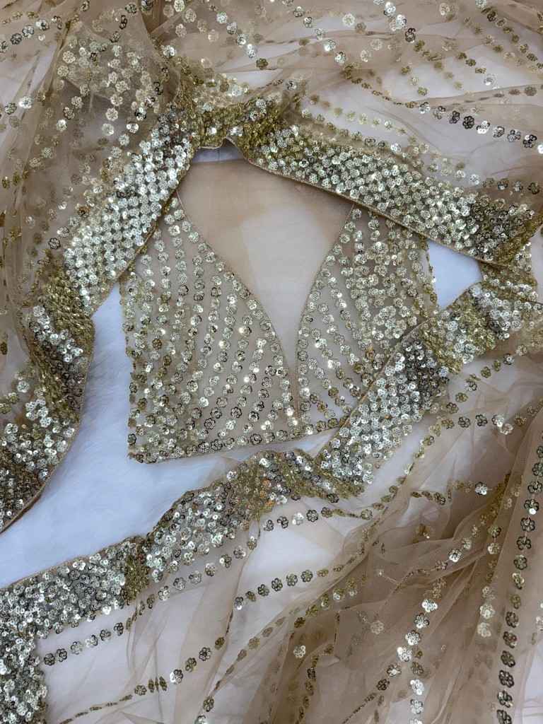SOFT HEAVY NET FANCY SEQUANCE EMBROIDERY WORK SAREE AT WHOLESALE PRICE