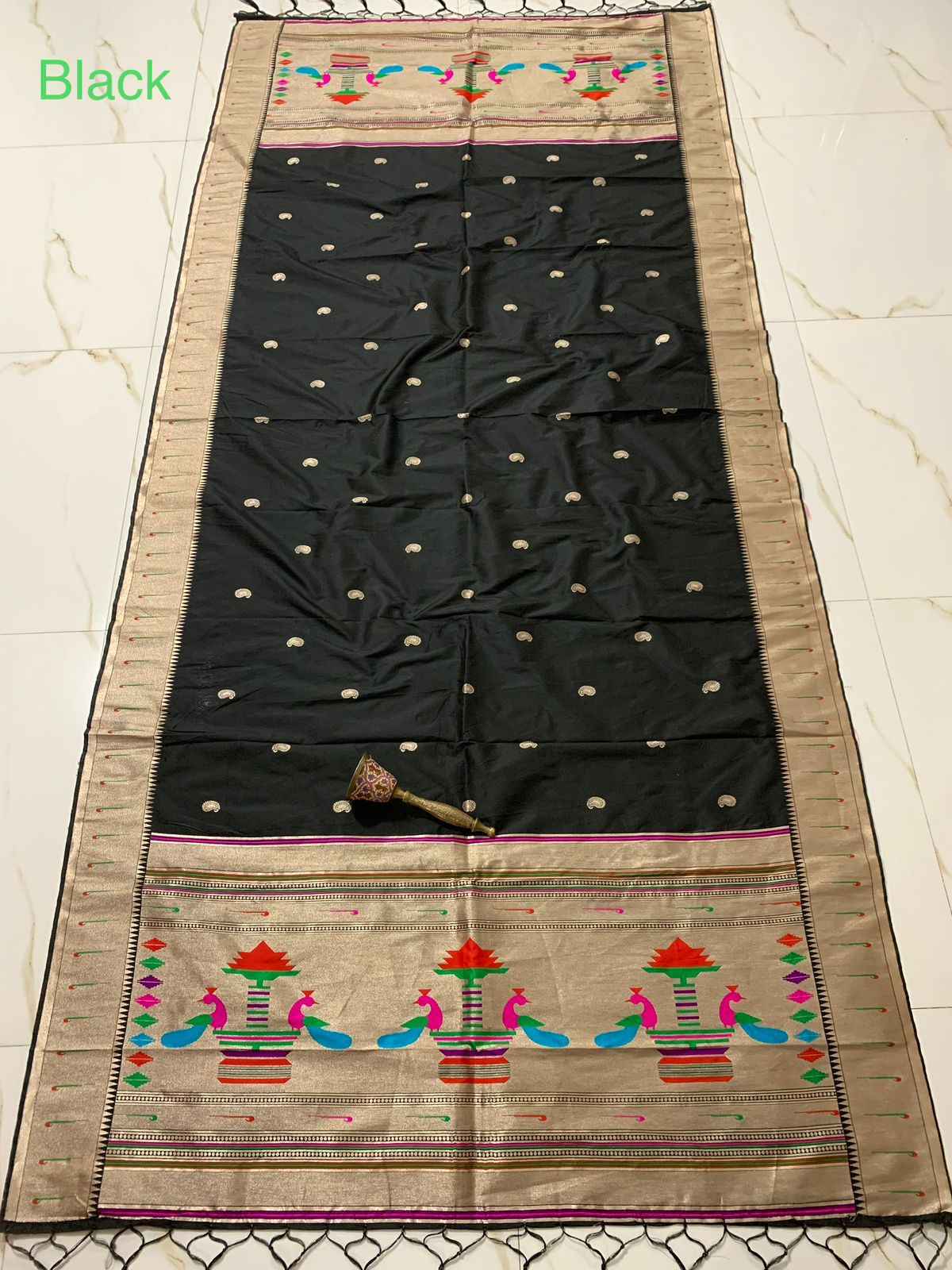 SOFT JARI AND SILK MUNIYA BORDER AND MANGO BUTTI DUPTTA AT WHOLESALE PRICE