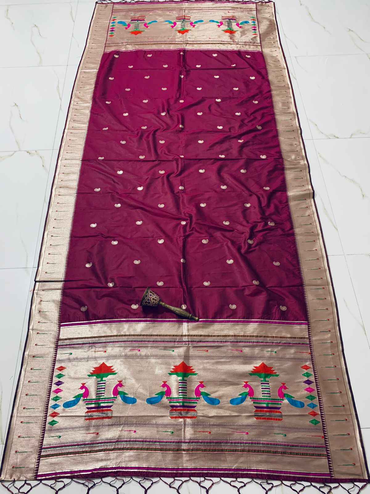 SOFT JARI AND SILK MUNIYA BORDER AND MANGO BUTTI DUPTTA AT WHOLESALE PRICE