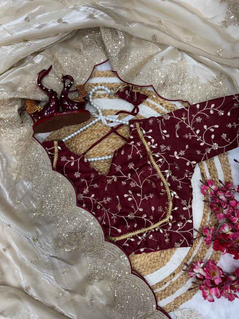 SOFT JIMMY CHOO SEQUANCE AND ZARI EMBROIDERY WORK SAREE AT WHOLESALE PRICE