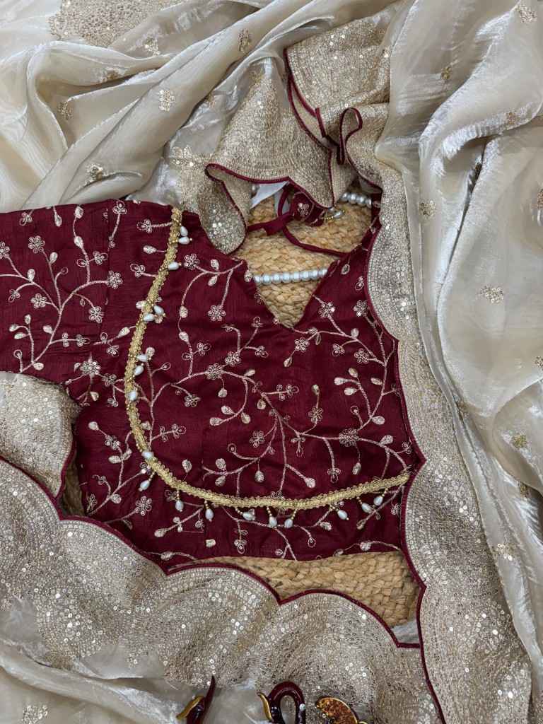 SOFT JIMMY CHOO SEQUANCE AND ZARI EMBROIDERY WORK SAREE AT WHOLESALE PRICE