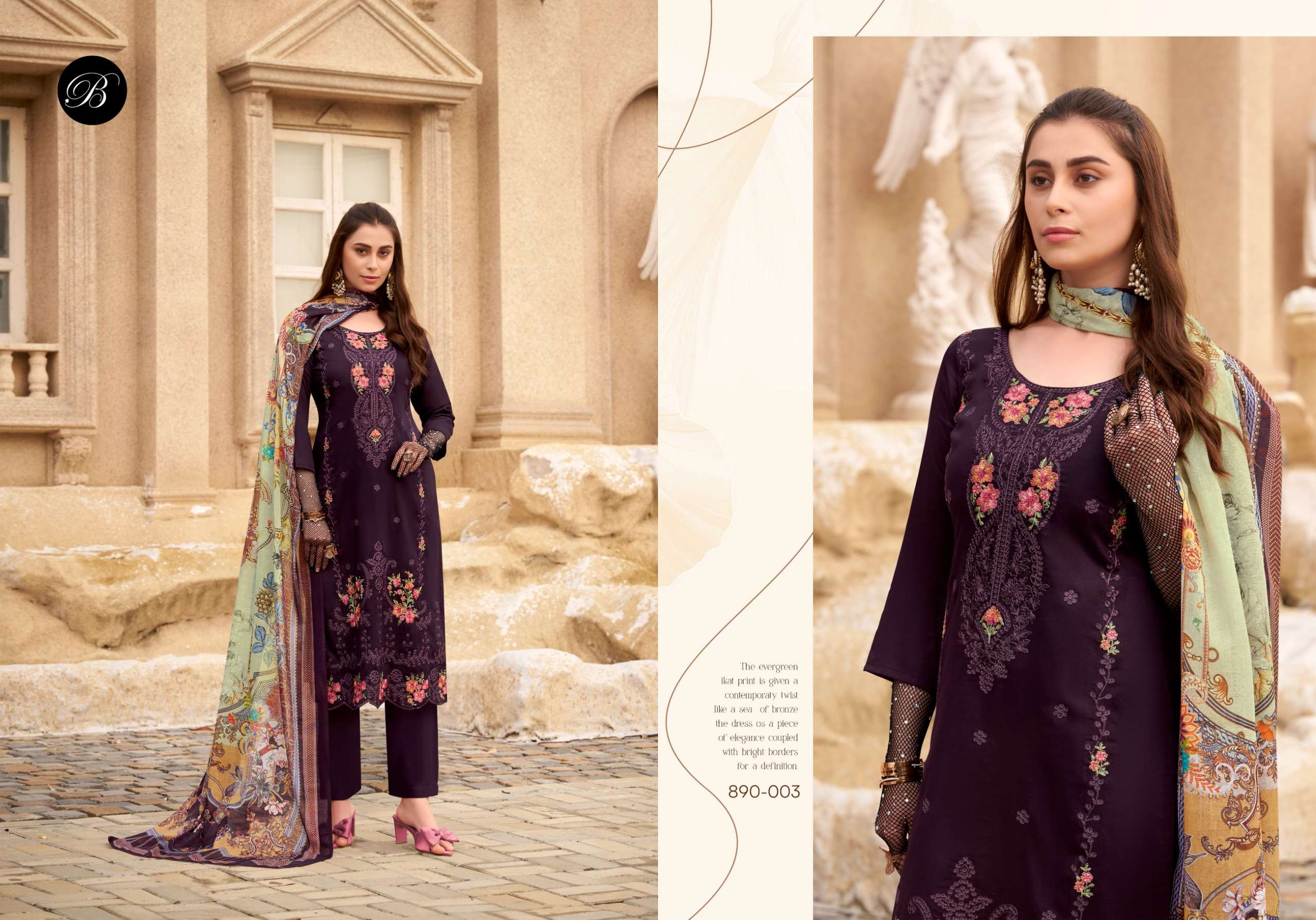 BELLIZA ZARQASH VOL 9 PURE HEAVY JAM COTTON DRESS MATERIAL AT WHOLESALE PRICE