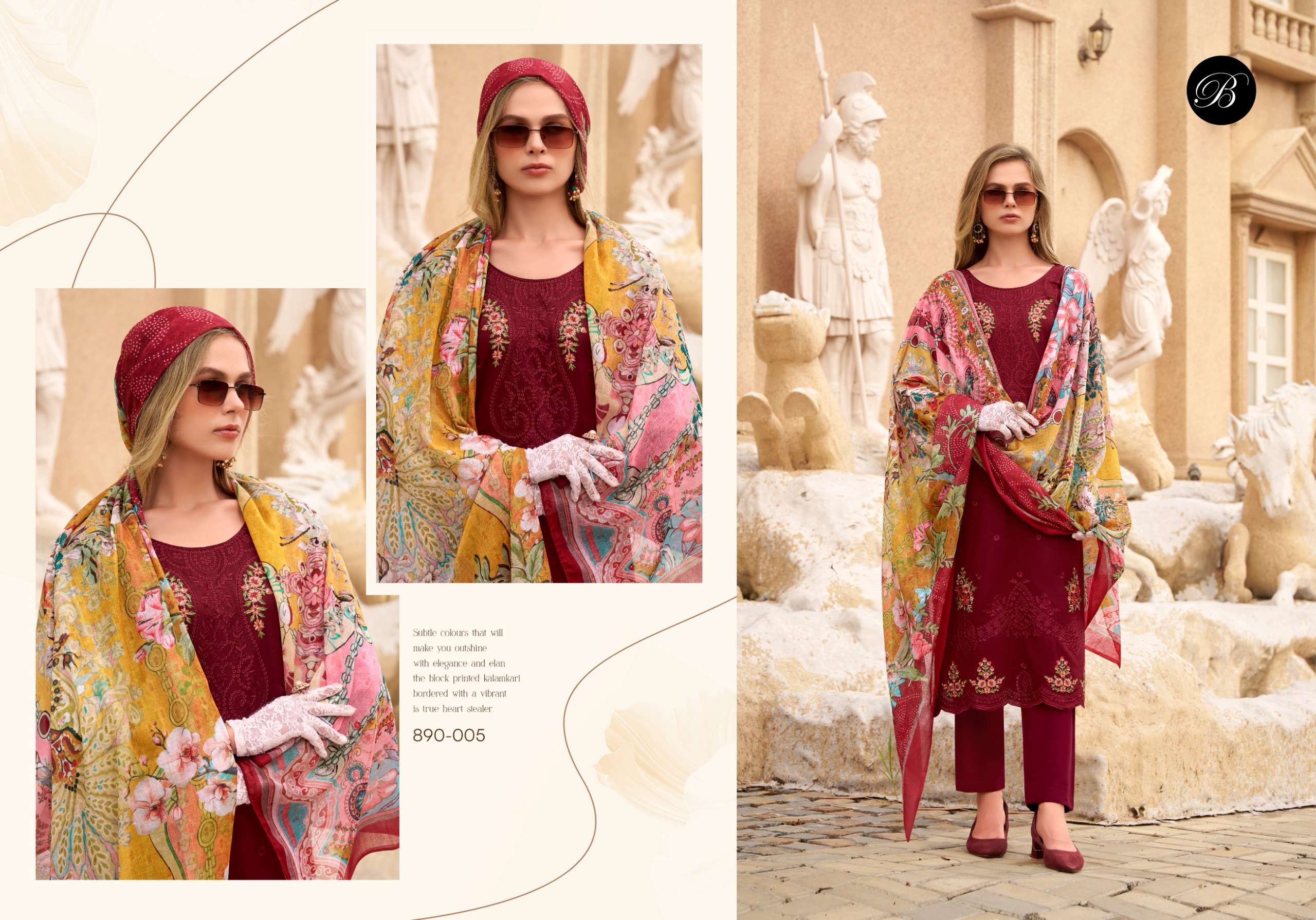 BELLIZA ZARQASH VOL 9 PURE HEAVY JAM COTTON DRESS MATERIAL AT WHOLESALE PRICE