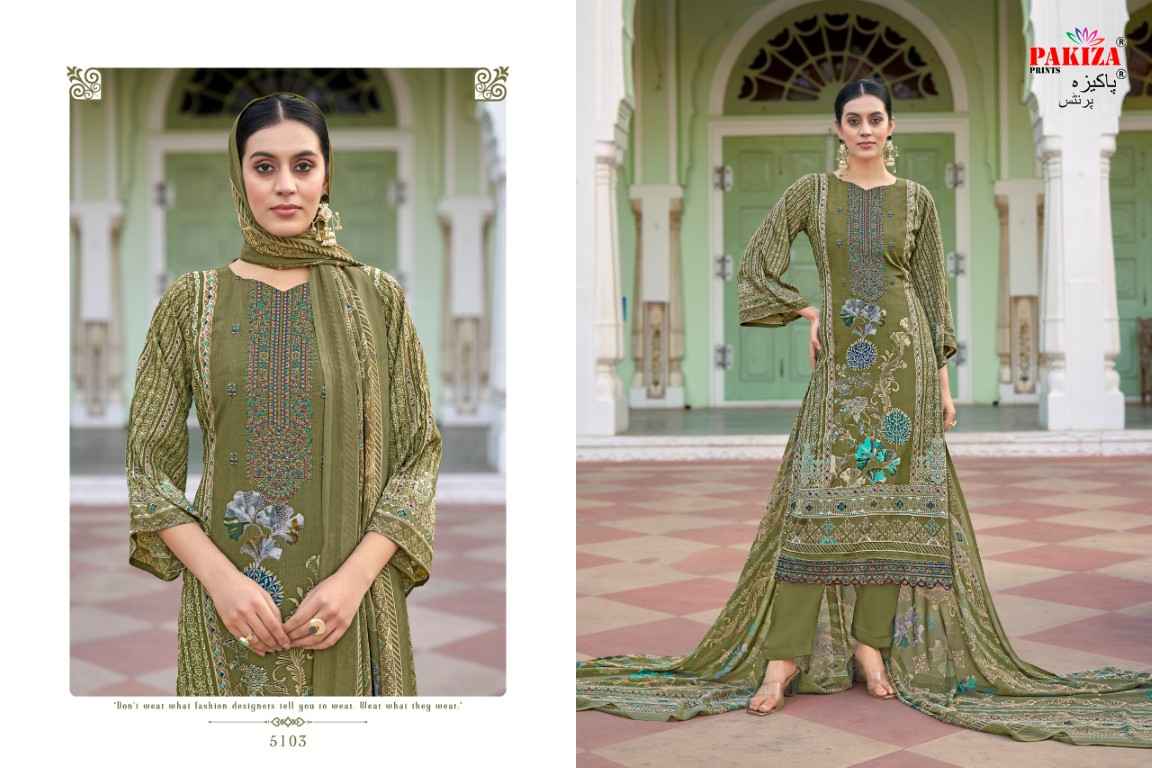 PAKIZA PRINTS MUSKAN VOL-51 HEAVY KASHMIRI NECK SWAROVSKI ROYAL CRAPE DRESS MATERIAL AT WHOLESALE PRICE