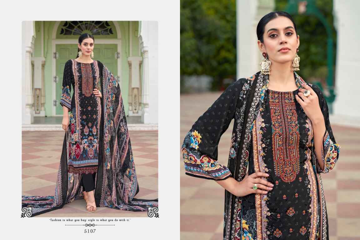 PAKIZA PRINTS MUSKAN VOL-51 HEAVY KASHMIRI NECK SWAROVSKI ROYAL CRAPE DRESS MATERIAL AT WHOLESALE PRICE
