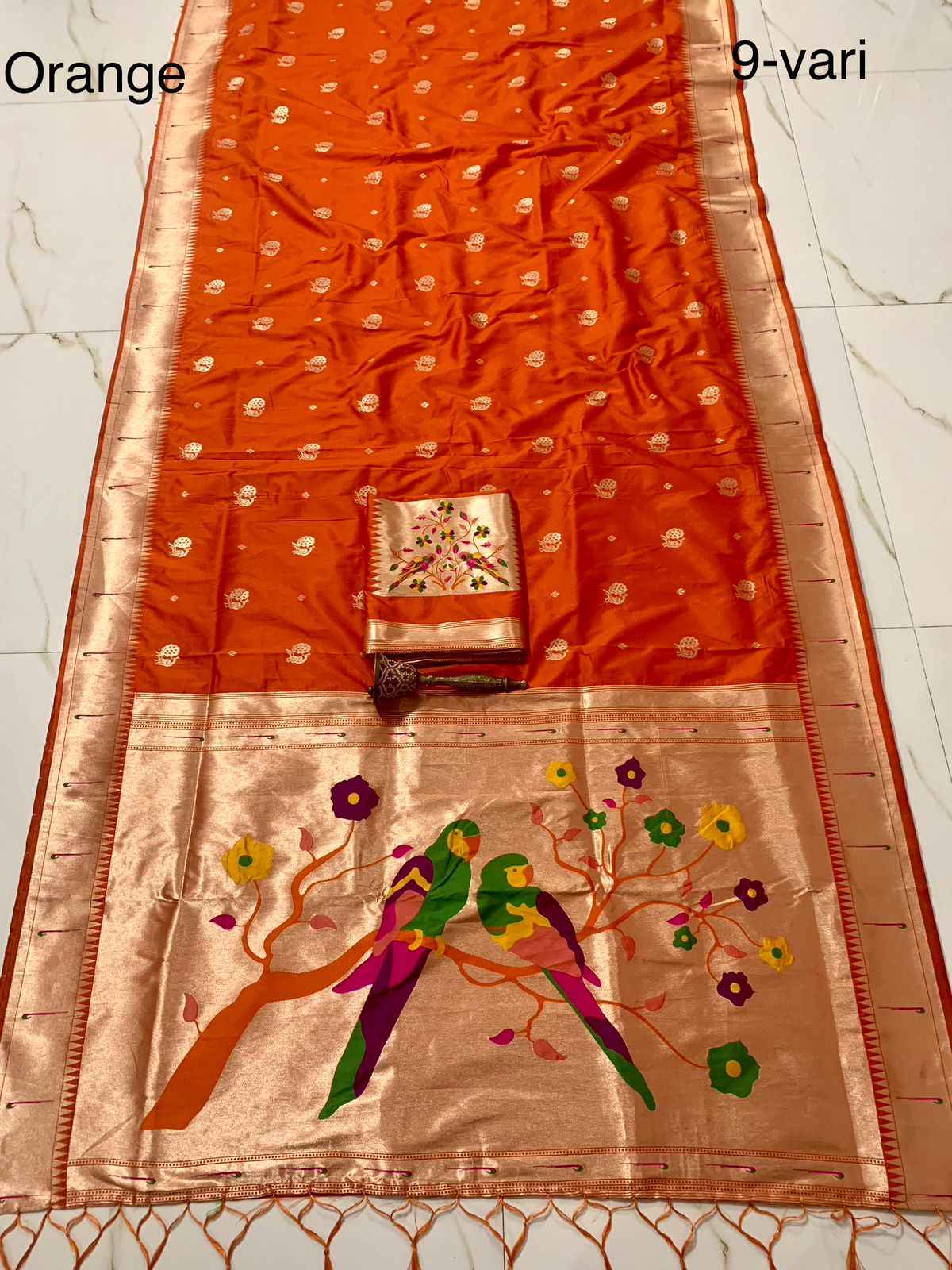 PURE SOFT KANCHIVRAM PETHANI SILK ZARI 9 YARD SAREE AT WHOLESALE PRICE