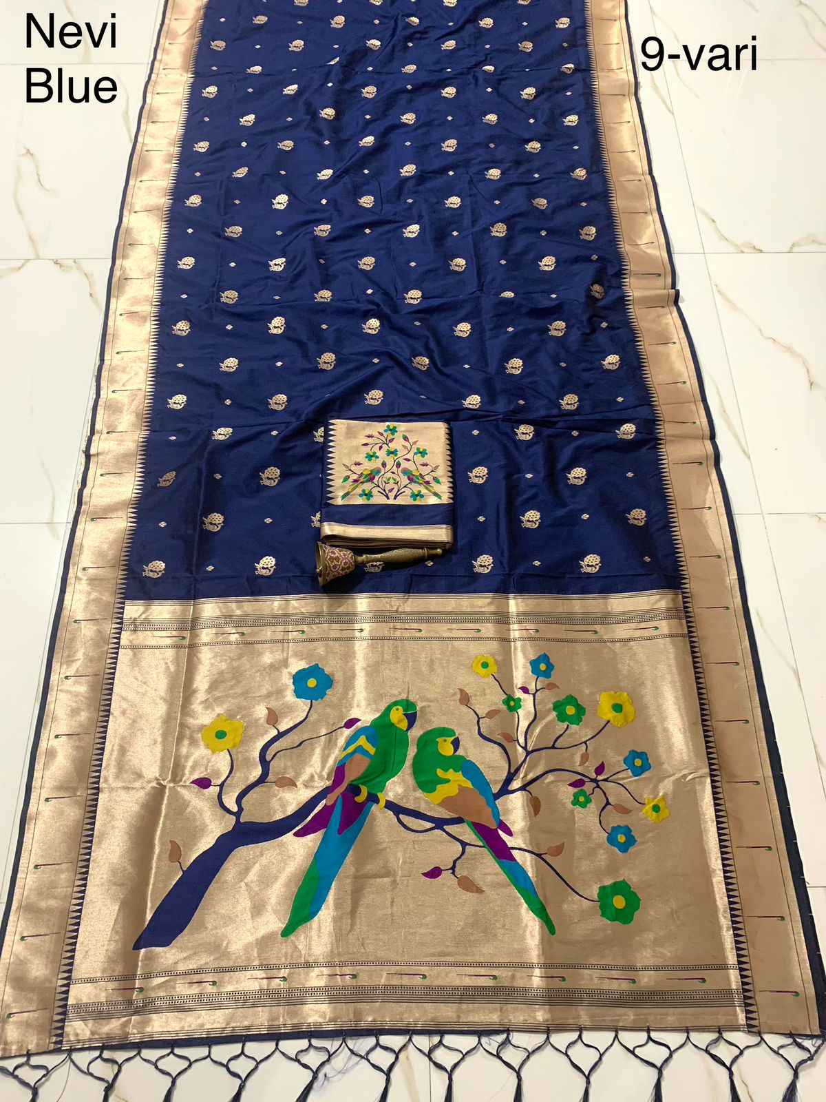 PURE SOFT KANCHIVRAM PETHANI SILK ZARI 9 YARD SAREE AT WHOLESALE PRICE