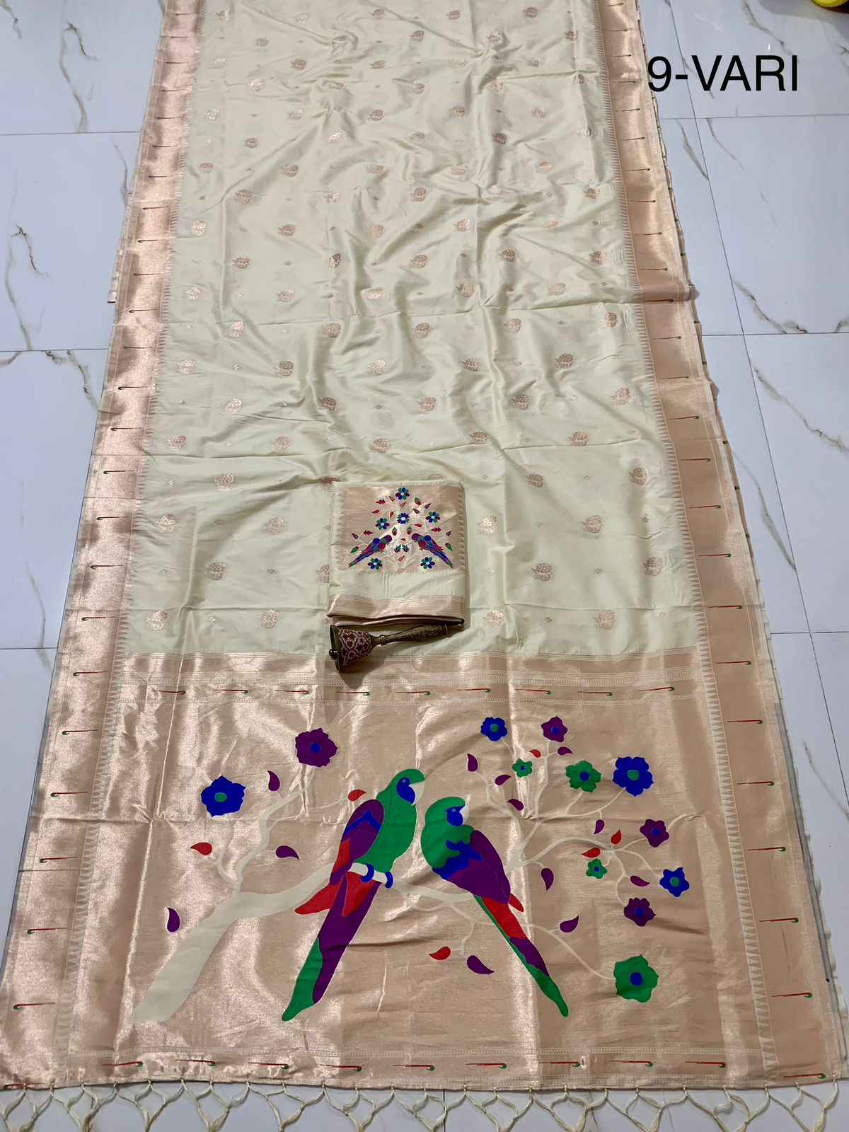 PURE SOFT KANCHIVRAM PETHANI SILK ZARI 9 YARD SAREE AT WHOLESALE PRICE