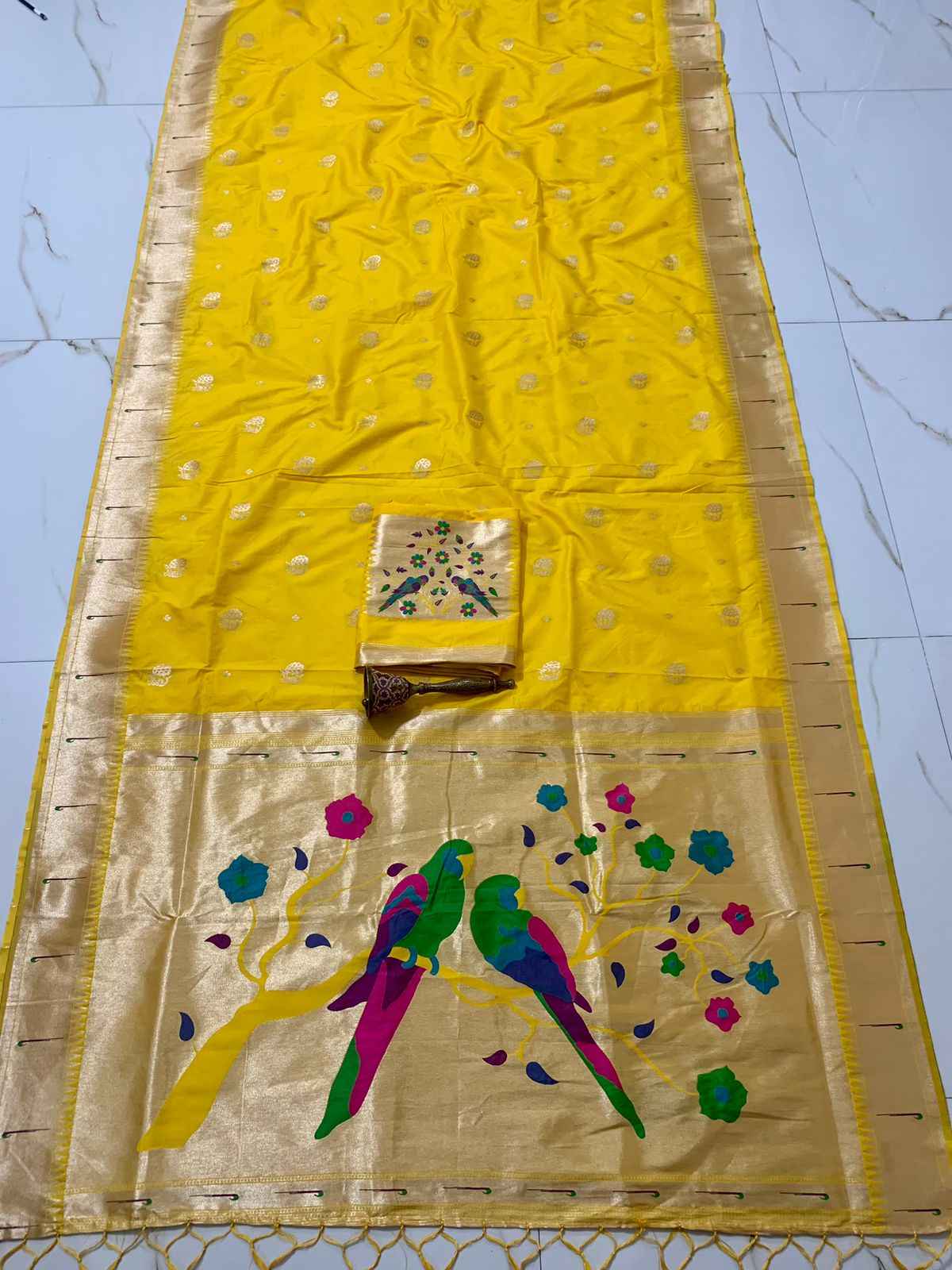 PURE SOFT KANCHIVRAM PETHANI SILK ZARI 9 YARD SAREE AT WHOLESALE PRICE