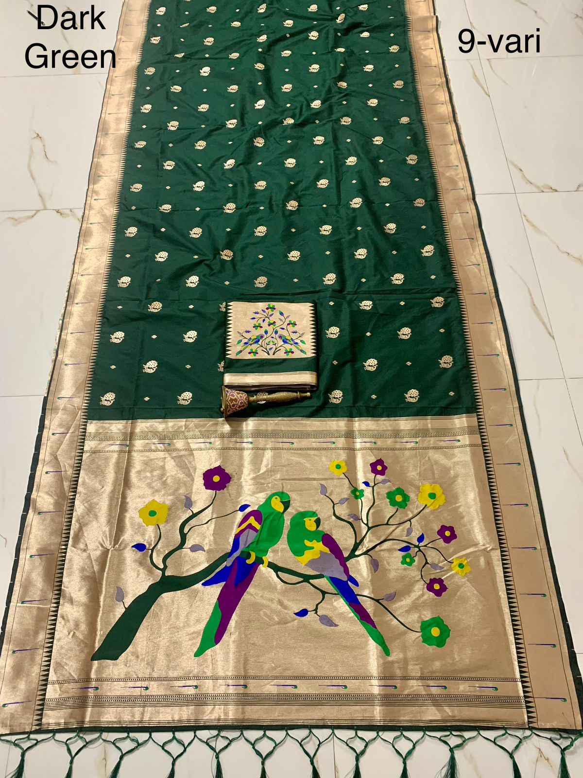 PURE SOFT KANCHIVRAM PETHANI SILK ZARI 9 YARD SAREE AT WHOLESALE PRICE