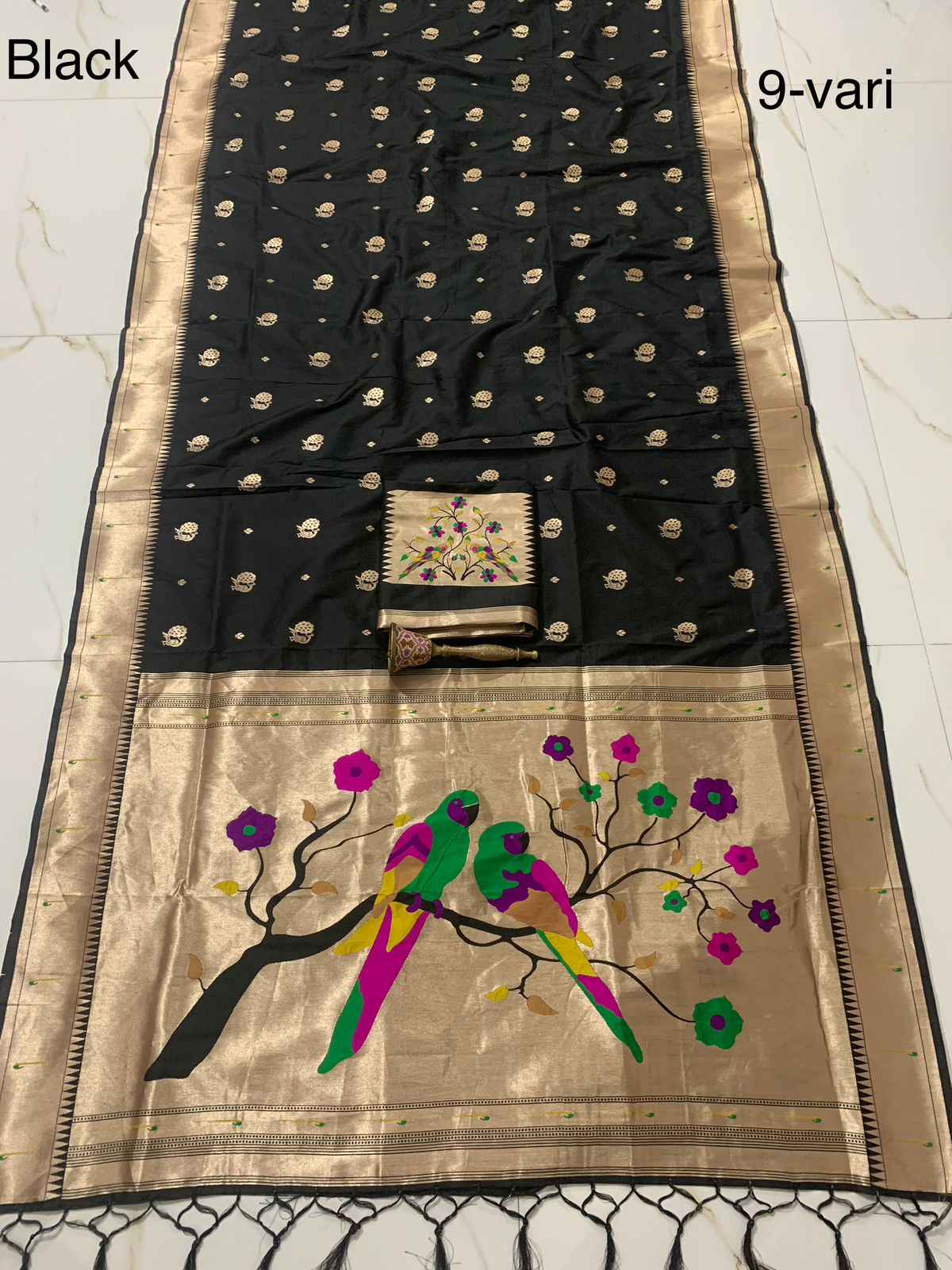 PURE SOFT KANCHIVRAM PETHANI SILK ZARI 9 YARD SAREE AT WHOLESALE PRICE