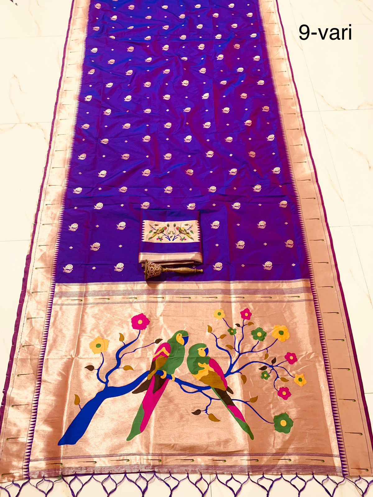 PURE SOFT KANCHIVRAM PETHANI SILK ZARI 9 YARD SAREE AT WHOLESALE PRICE