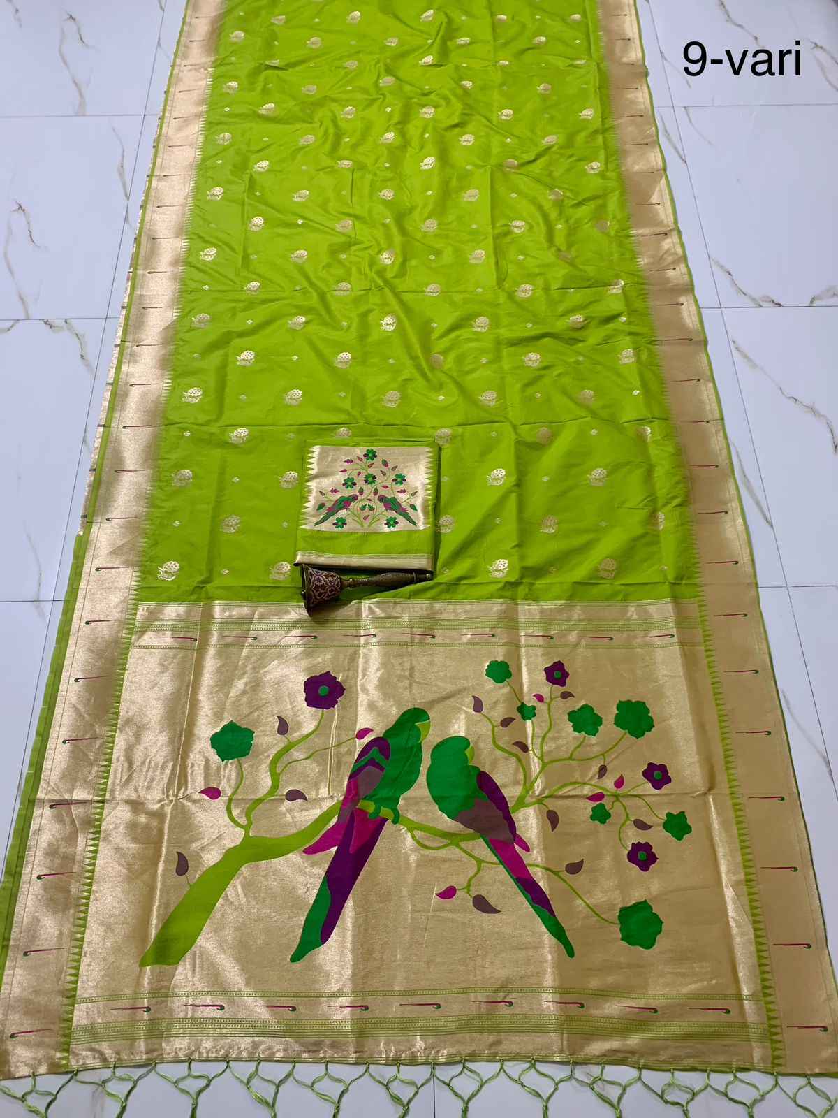 PURE SOFT KANCHIVRAM PETHANI SILK ZARI 9 YARD SAREE AT WHOLESALE PRICE