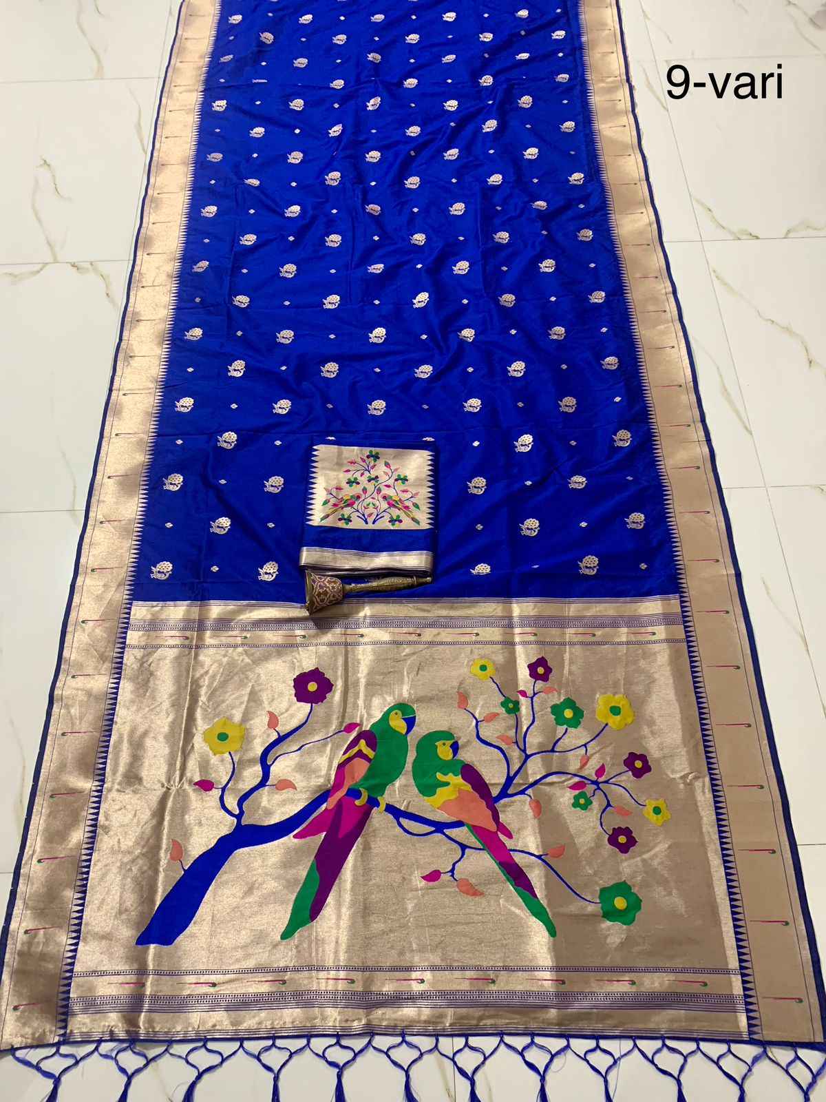 PURE SOFT KANCHIVRAM PETHANI SILK ZARI 9 YARD SAREE AT WHOLESALE PRICE