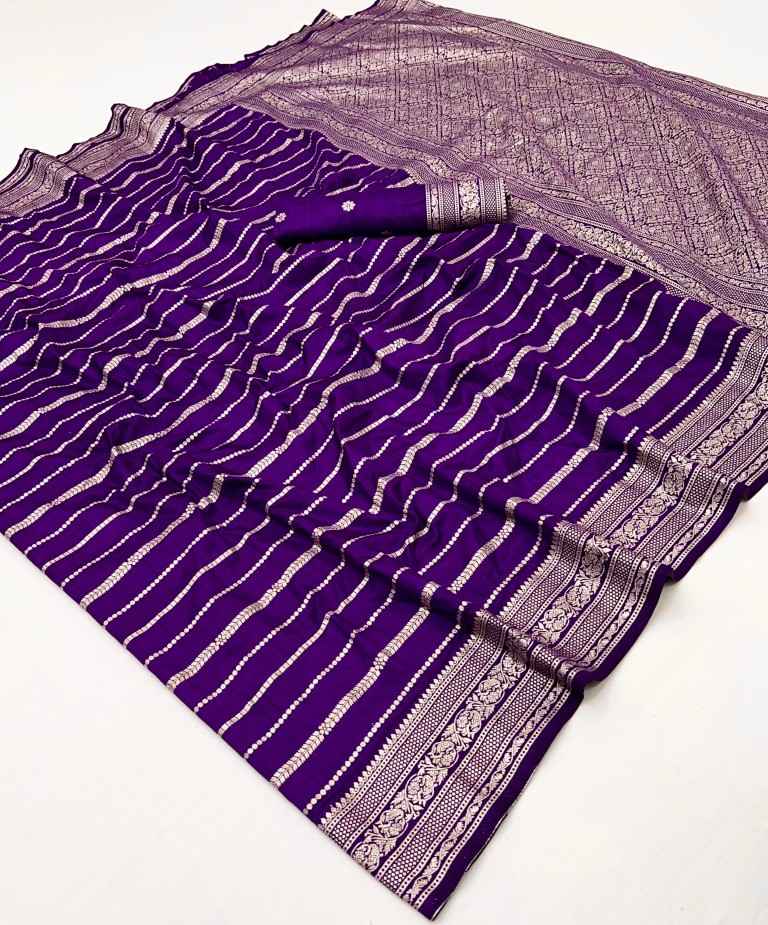 PURE SOFT KHADI DOLLA SILK ZARI PICHWAI WOOVEN SAREE AT WHOLESALE PRICE