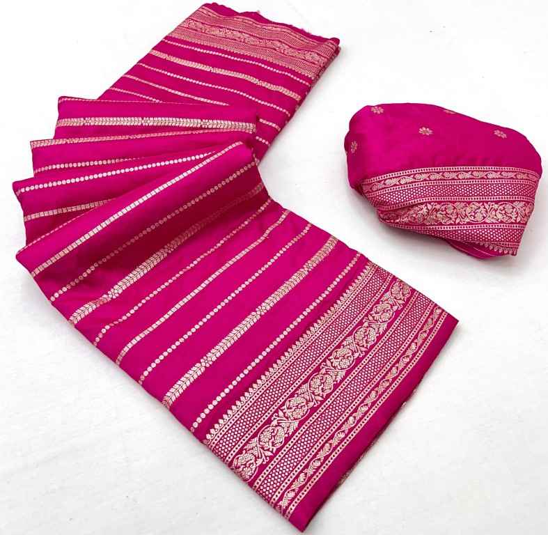 PURE SOFT KHADI DOLLA SILK ZARI PICHWAI WOOVEN SAREE AT WHOLESALE PRICE