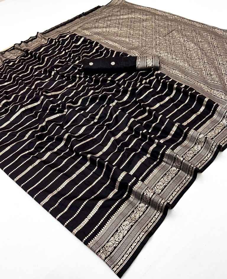 PURE SOFT KHADI DOLLA SILK ZARI PICHWAI WOOVEN SAREE AT WHOLESALE PRICE