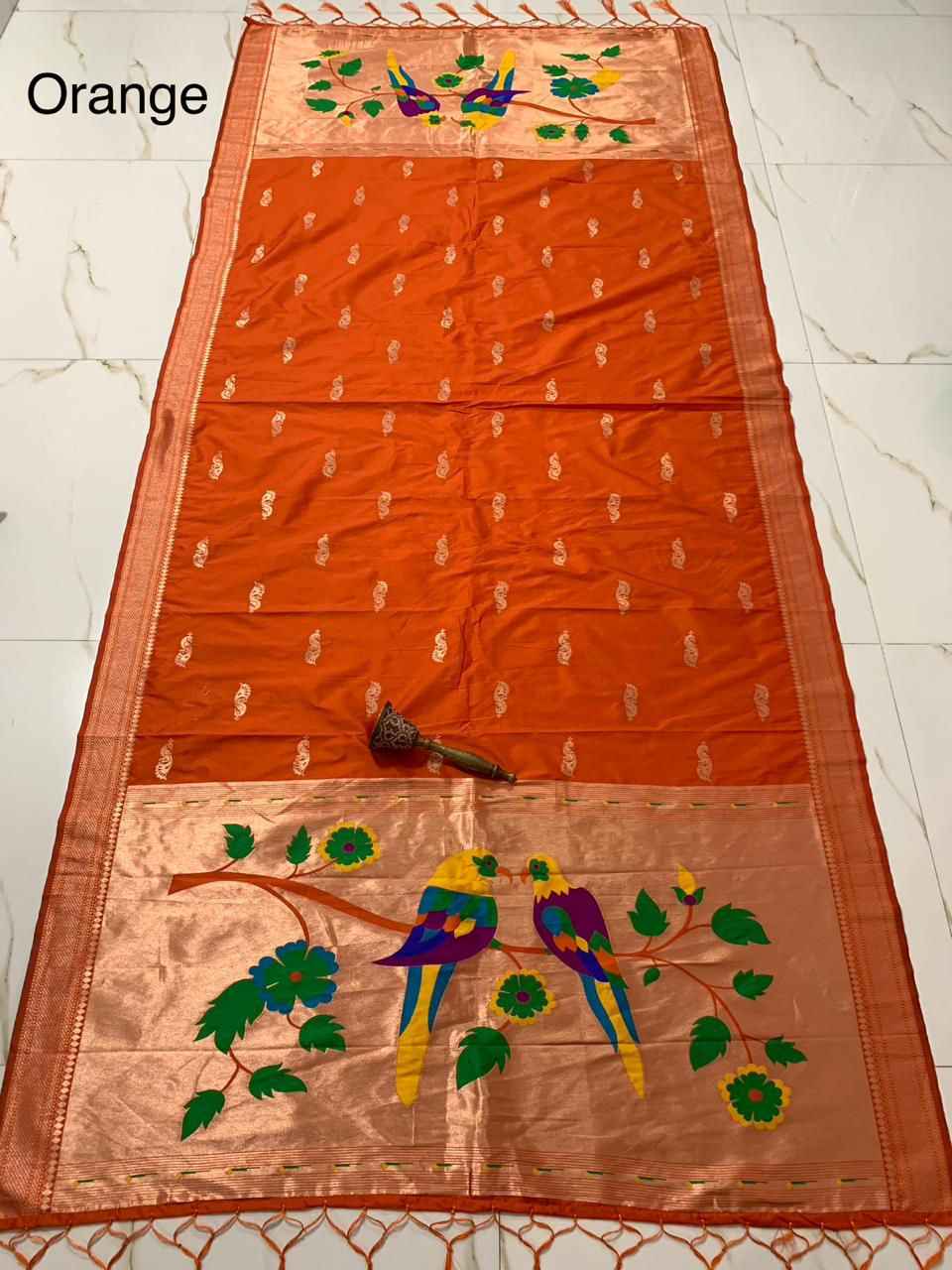 SOFT ZARI AND SILK PARROT DESIGN DUPATTA AT WHOLESALE PRICE