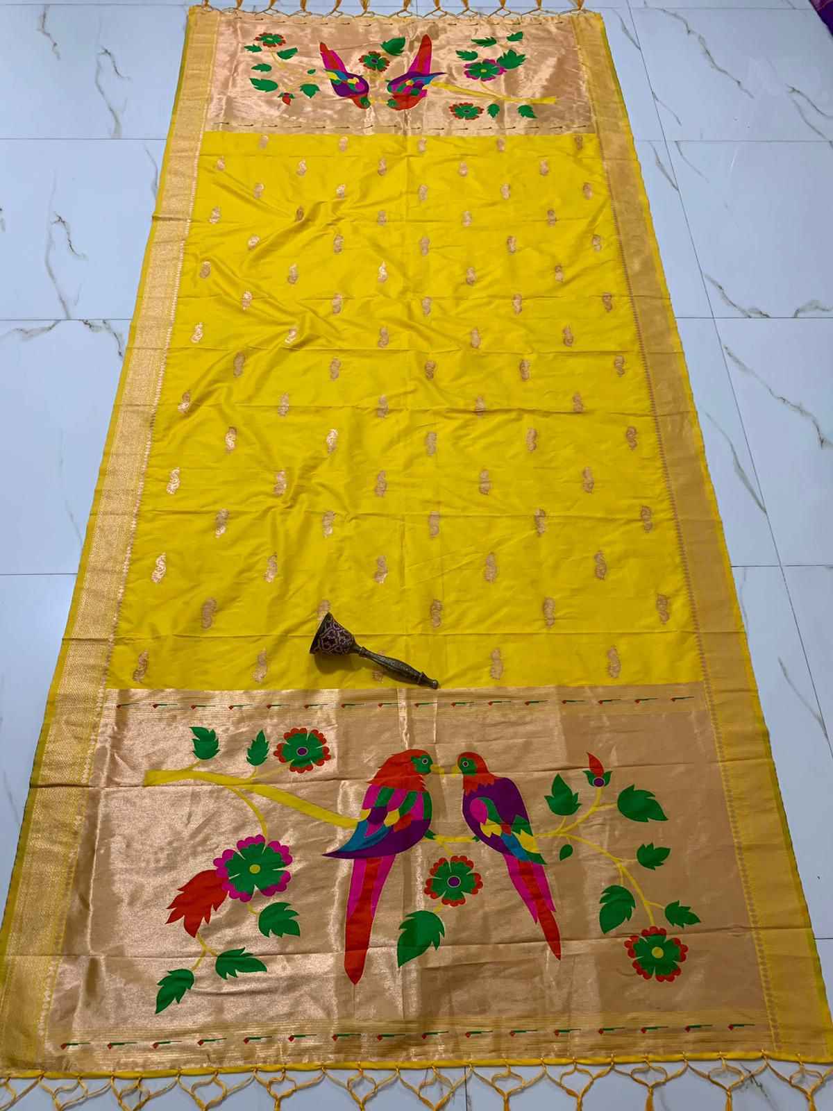 SOFT ZARI AND SILK PARROT DESIGN DUPATTA AT WHOLESALE PRICE