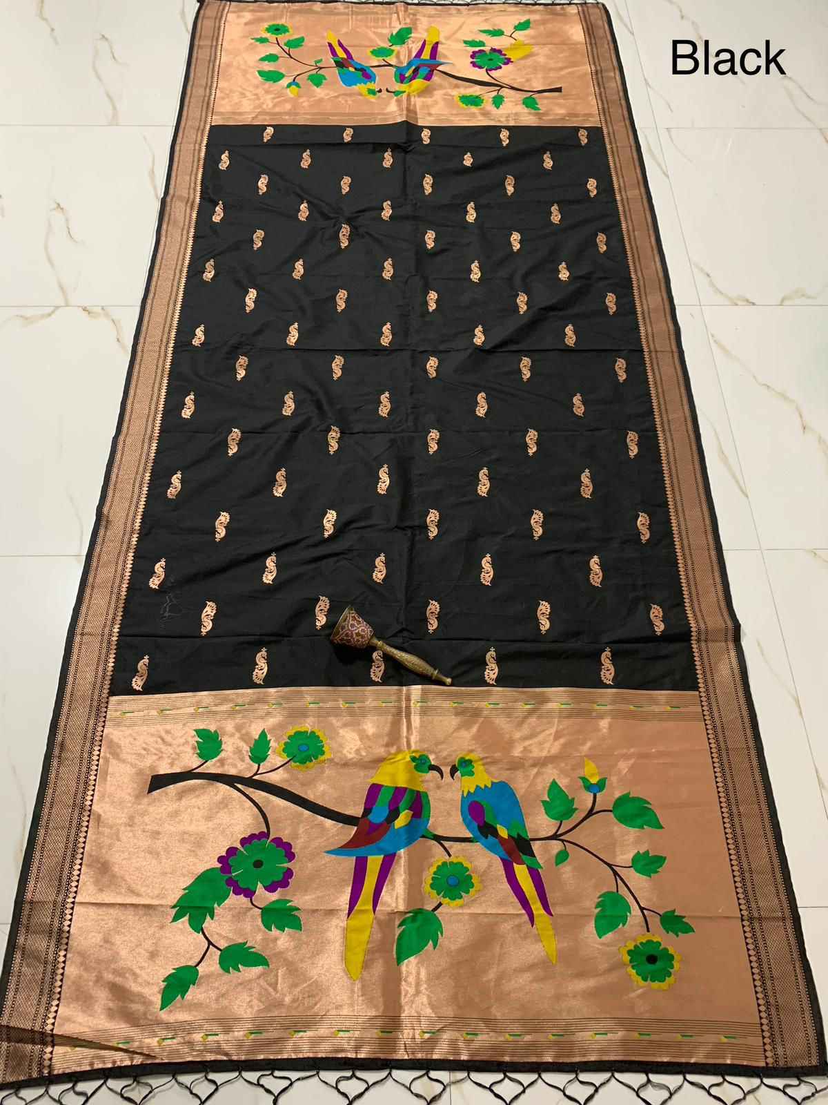 SOFT ZARI AND SILK PARROT DESIGN DUPATTA AT WHOLESALE PRICE