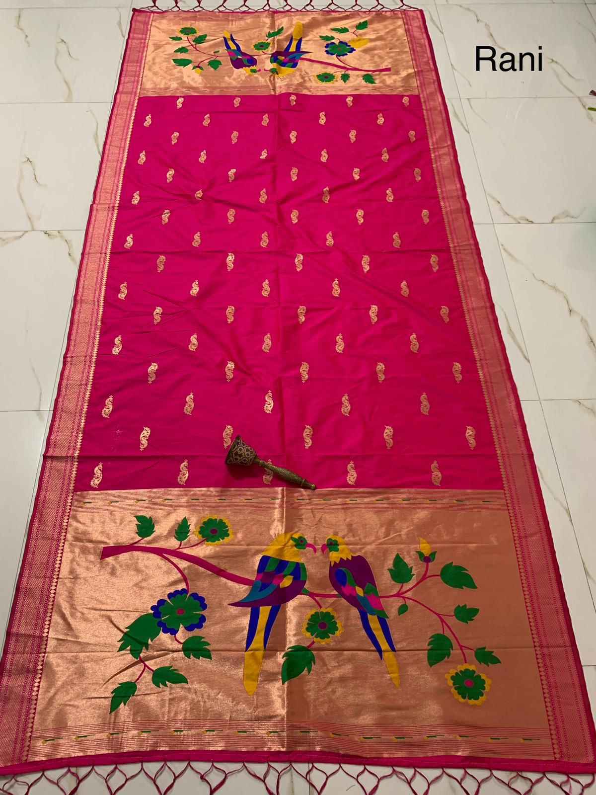 SOFT ZARI AND SILK PARROT DESIGN DUPATTA AT WHOLESALE PRICE