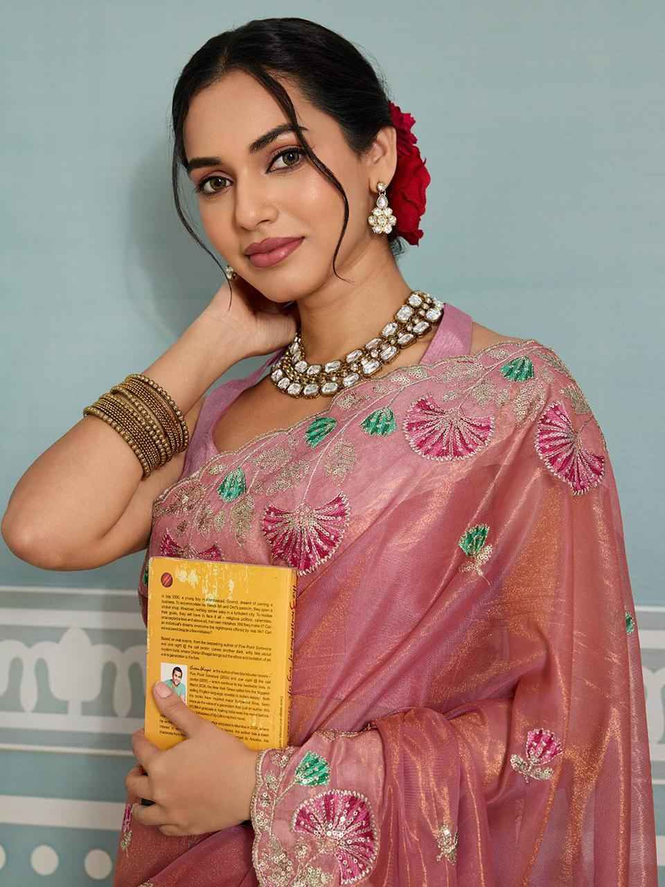 FENDY SOFT NET C-PALLU EMBROIDERY WITH CUTWORK SAREE AT WHOLESALE PRICE