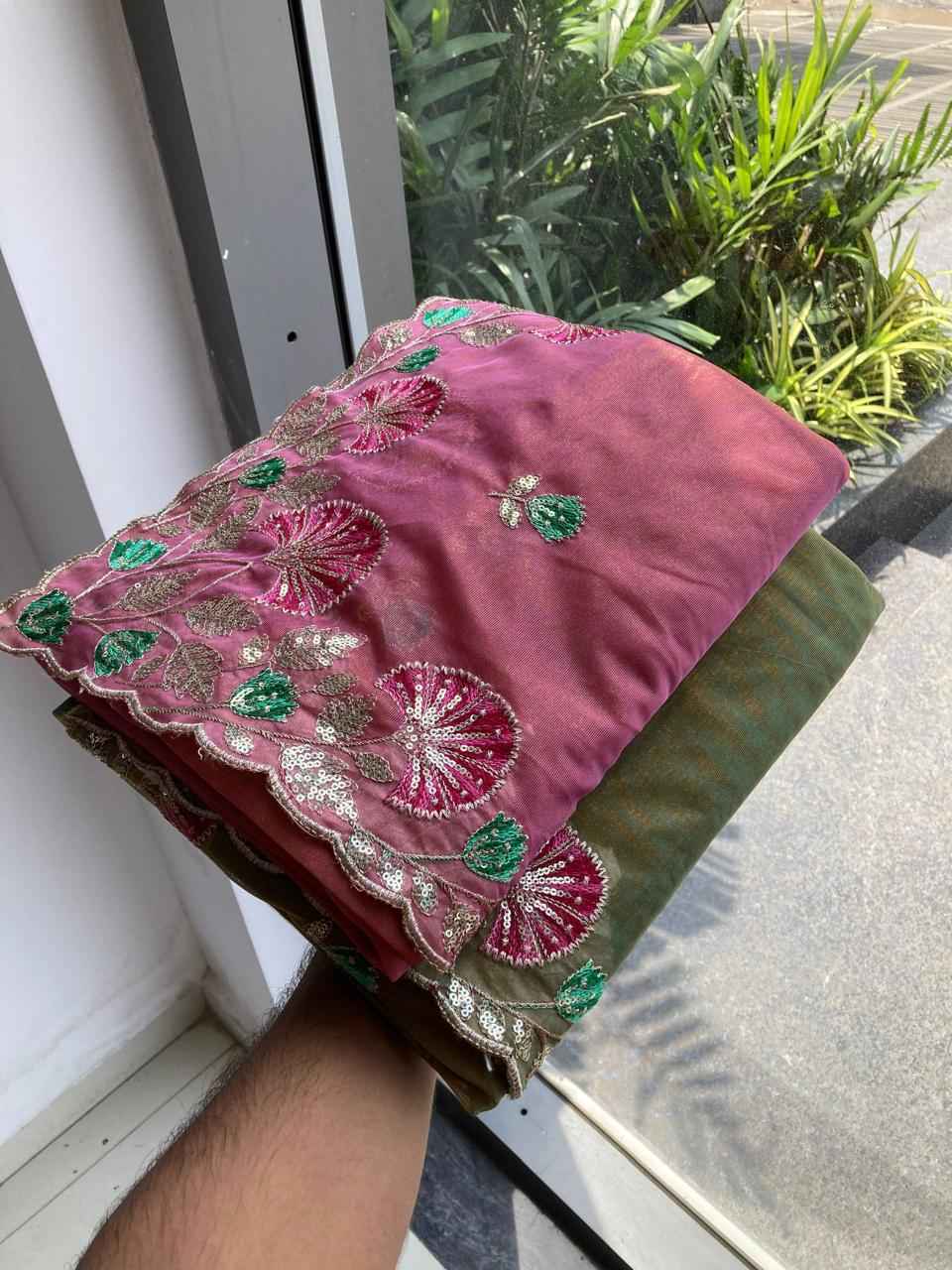 FENDY SOFT NET C-PALLU EMBROIDERY WITH CUTWORK SAREE AT WHOLESALE PRICE