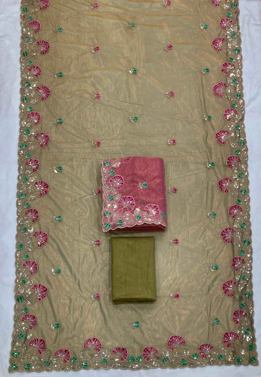 FENDY SOFT NET C-PALLU EMBROIDERY WITH CUTWORK SAREE AT WHOLESALE PRICE