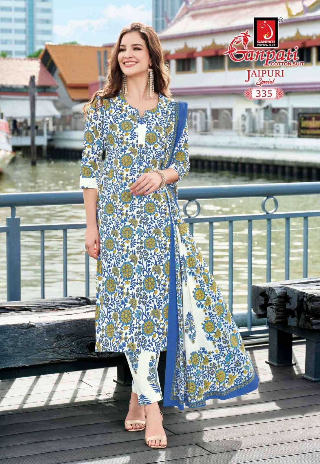GANPATI JAIPURI VOL-16 KURTI PANT WITH DUPATTA AT WHOLESALE PRICE