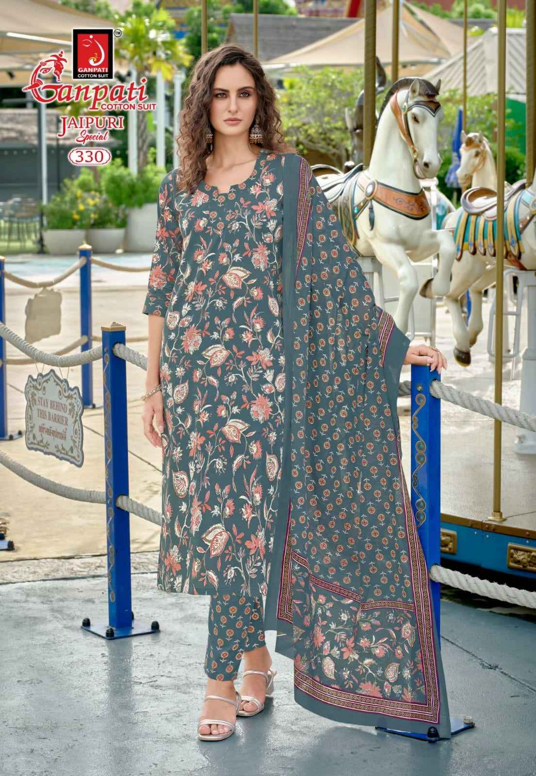 GANPATI JAIPURI VOL-16 KURTI PANT WITH DUPATTA AT WHOLESALE PRICE