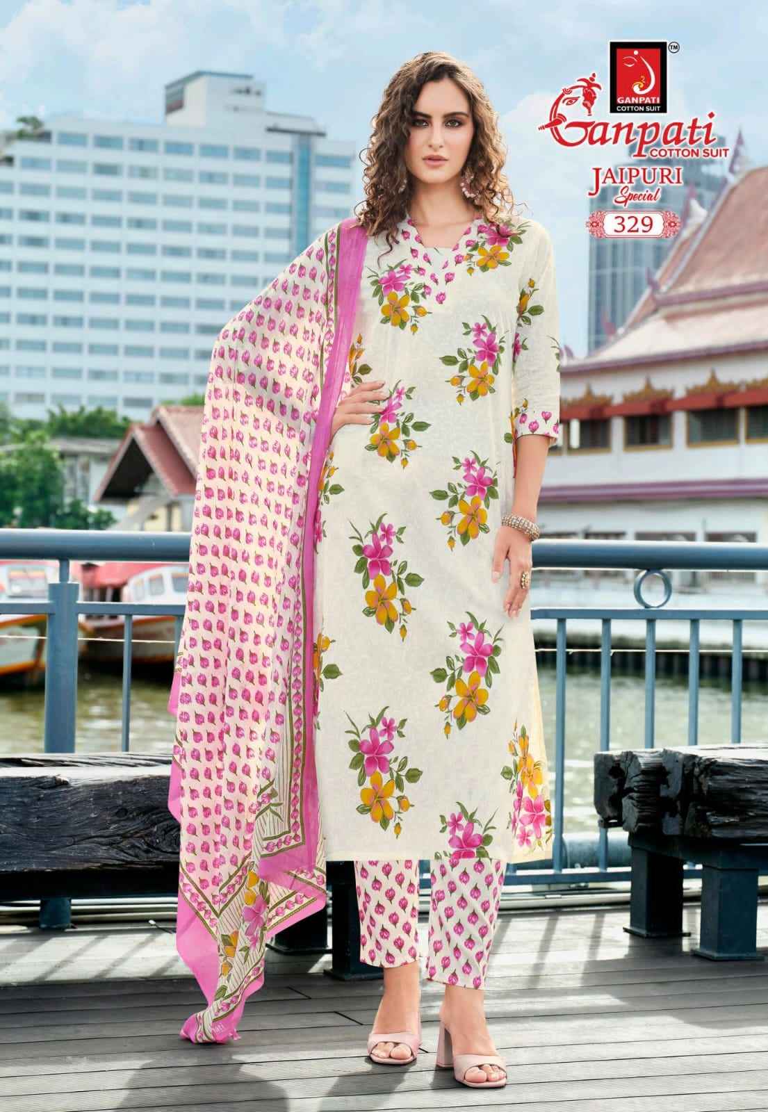 GANPATI JAIPURI VOL-16 KURTI PANT WITH DUPATTA AT WHOLESALE PRICE