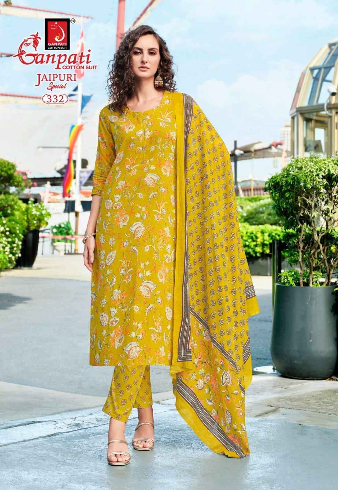 GANPATI JAIPURI VOL-16 KURTI PANT WITH DUPATTA AT WHOLESALE PRICE